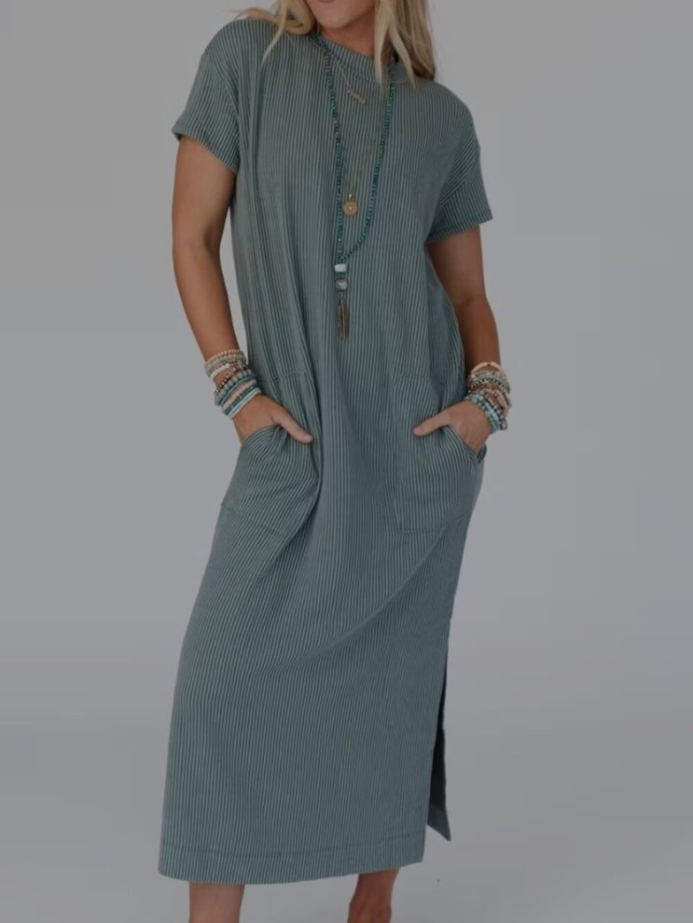 The nest easy days maxi slit tee dress